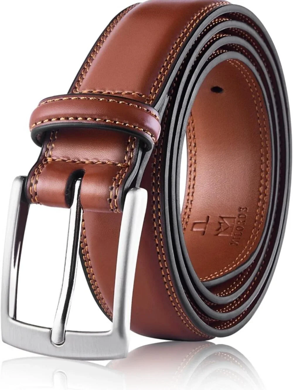 Men's Handmade Genuine Leather Dress Belt - 100% Cowhide, Fashion & Classic